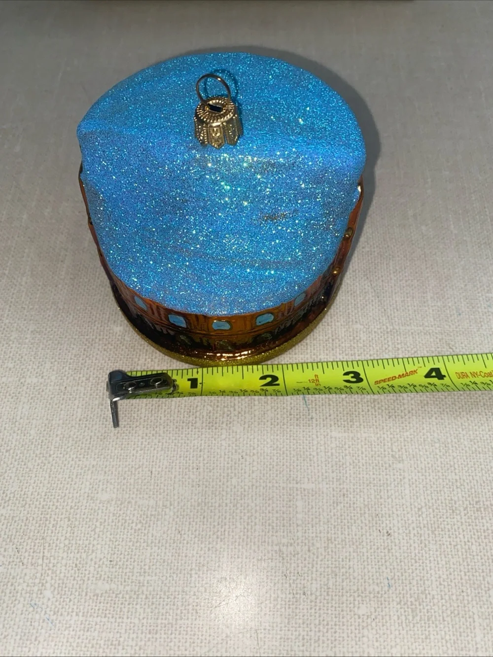 Rome Colosseum Glass Mouth Blown Hand Painted Christmas Ornament Made In Poland